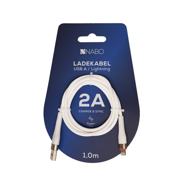 NABO Premium USBA / Lightning / weiß