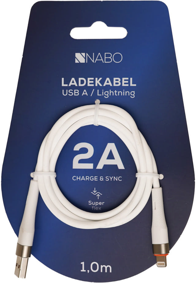 NABO Premium USBA / Lightning / weiß